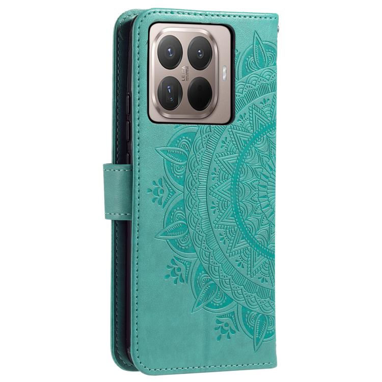 For Xiaomi 15T Pro Totem Flower Embossed Leather Phone Case with Lanyard