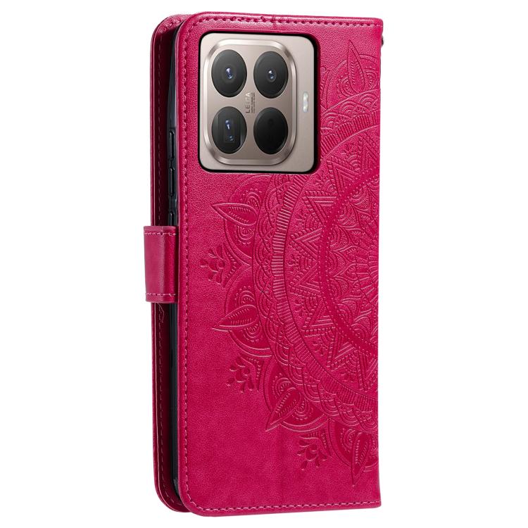 For Xiaomi 15T Pro Totem Flower Embossed Leather Phone Case with Lanyard