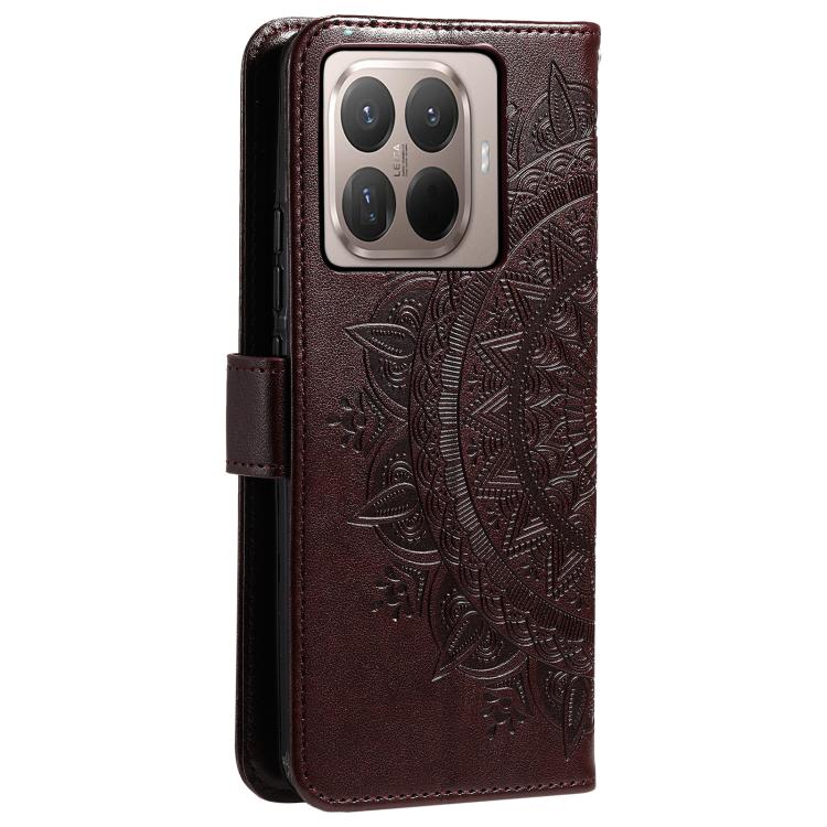 For Xiaomi 15T Pro Totem Flower Embossed Leather Phone Case with Lanyard