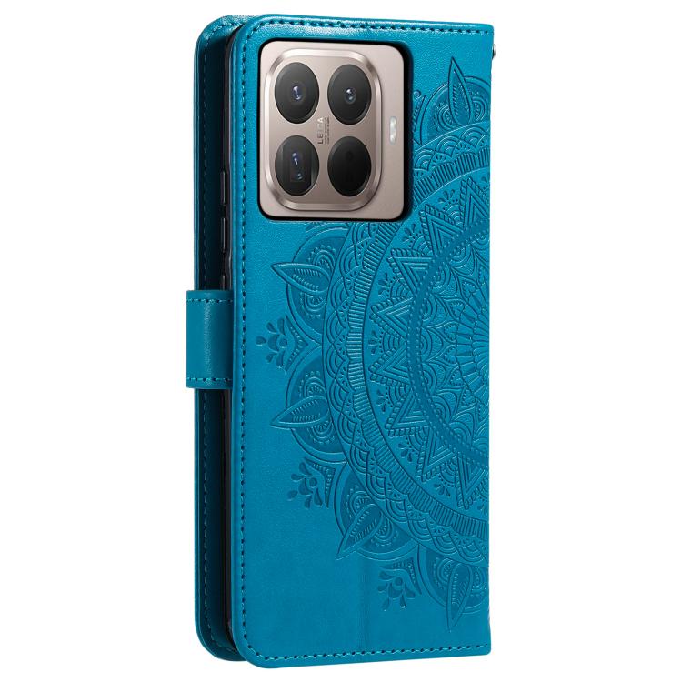 For Xiaomi 15T Pro Totem Flower Embossed Leather Phone Case with Lanyard