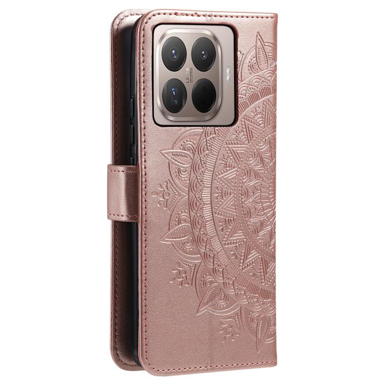For Xiaomi 15T Pro Totem Flower Embossed Leather Phone Case with Lanyard