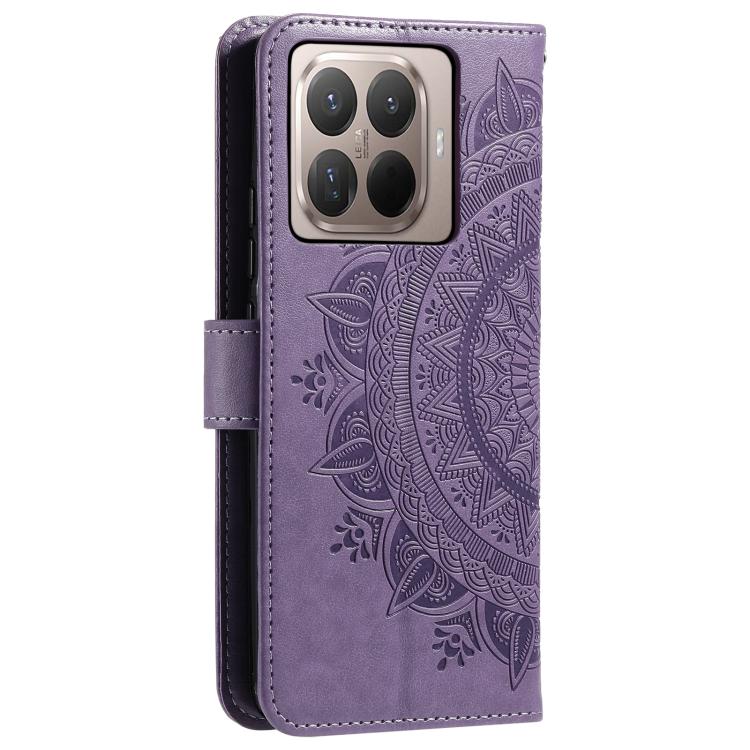 For Xiaomi 15T Pro Totem Flower Embossed Leather Phone Case with Lanyard