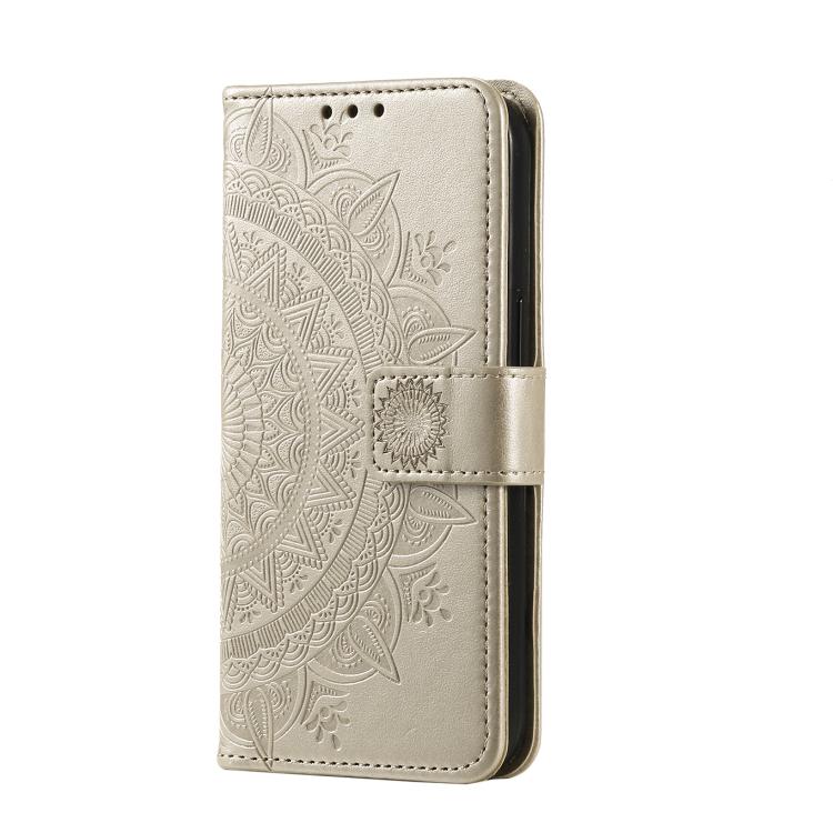 For Xiaomi 15T Totem Flower Embossed Leather Phone Case with Lanyard