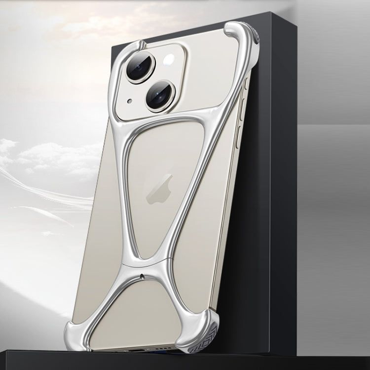 For iPhone 15 Hercules Zinc Alloy Borderless Metal Phone Case