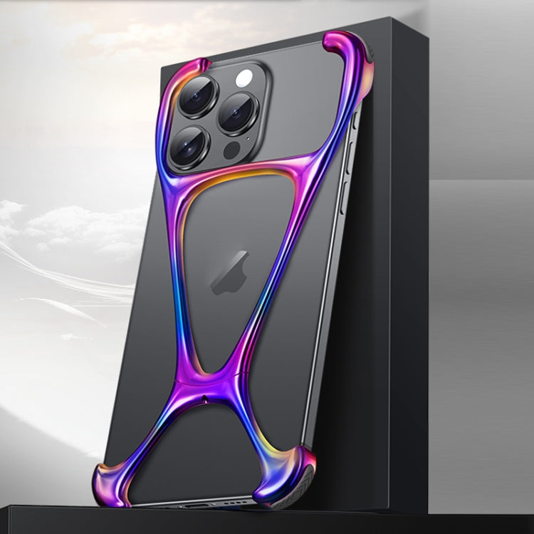 For iPhone 14 Pro Hercules Zinc Alloy Borderless Metal Phone Case