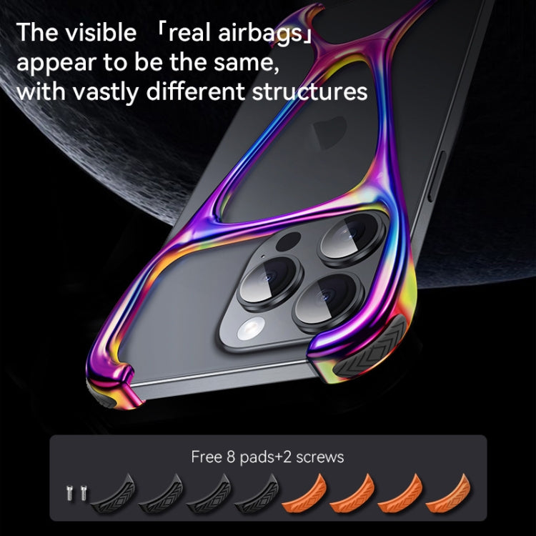 For iPhone 15 Pro Max Hercules Zinc Alloy Borderless Metal Phone Case