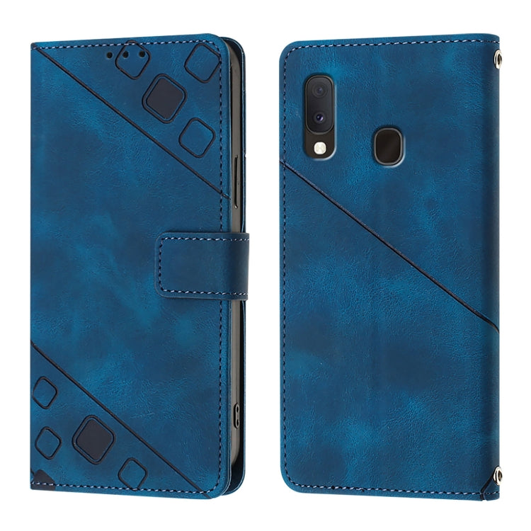 For Samsung Galaxy A10e / A20e Skin Feel Embossed Leather Phone Case