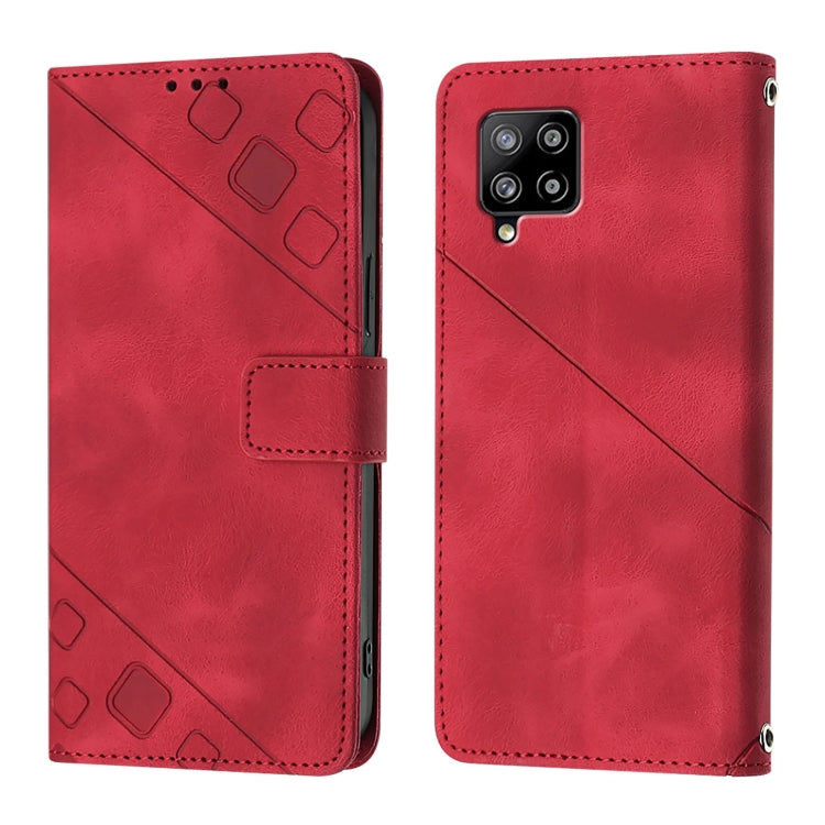 For Samsung Galaxy A42 5G / M42 5G Skin Feel Embossed Leather Phone Case