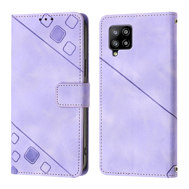 For Samsung Galaxy A42 5G / M42 5G Skin Feel Embossed Leather Phone Case