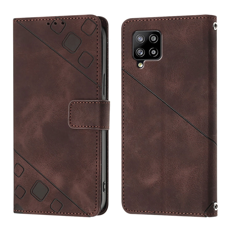 For Samsung Galaxy A42 5G / M42 5G Skin Feel Embossed Leather Phone Case