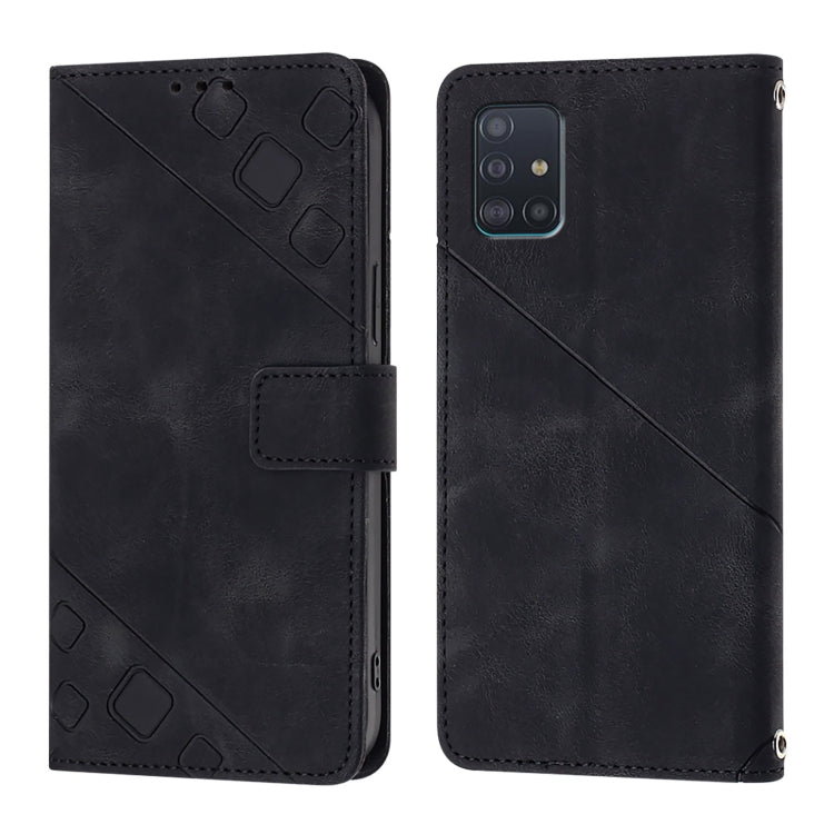 For Samsung Galaxy A51 4G / M40s Skin Feel Embossed Leather Phone Case