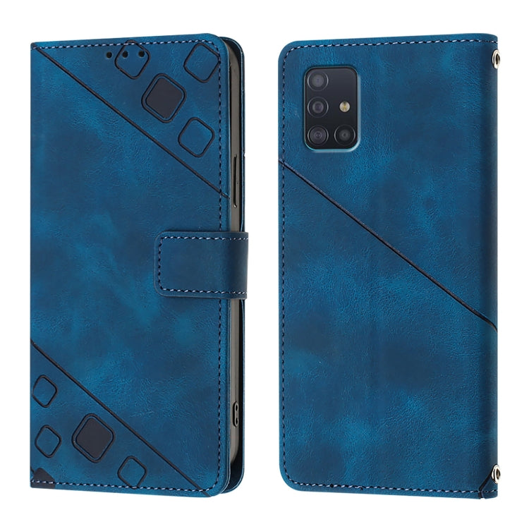 For Samsung Galaxy A51 4G / M40s Skin Feel Embossed Leather Phone Case