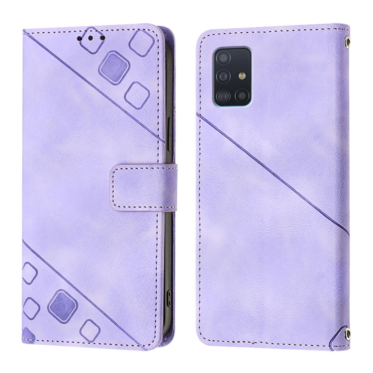 For Samsung Galaxy A51 4G / M40s Skin Feel Embossed Leather Phone Case