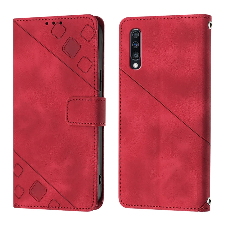 For Samsung Galaxy A70 / A70s Skin Feel Embossed Leather Phone Case