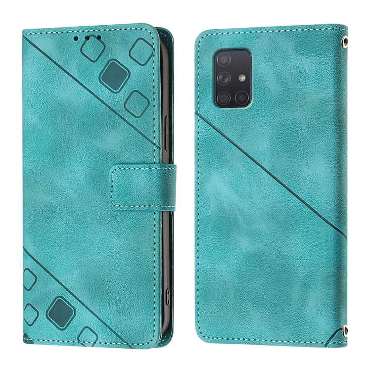For Samsung Galaxy A71 4G Skin Feel Embossed Leather Phone Case
