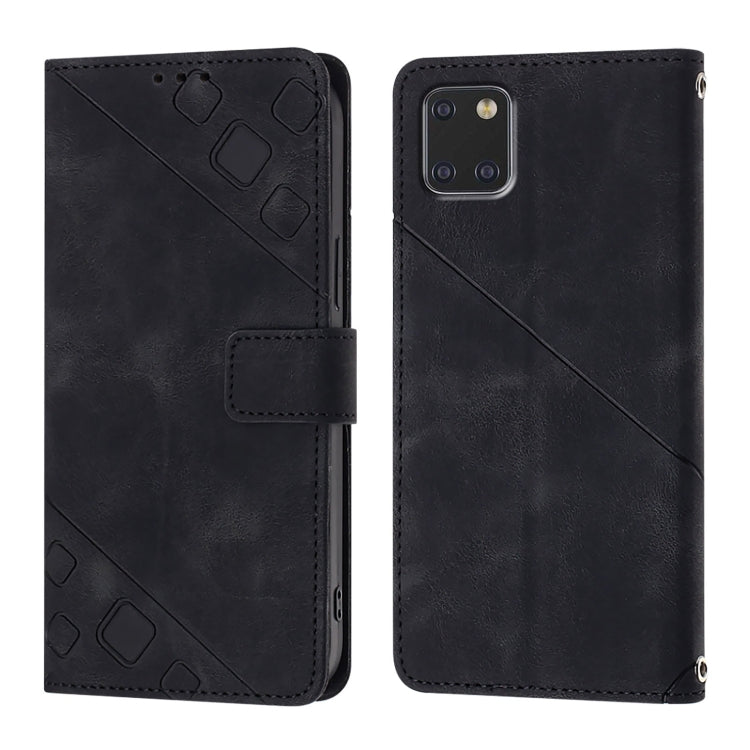 For Samsung Galaxy A81 / Note10 Lite Skin Feel Embossed Leather Phone Case