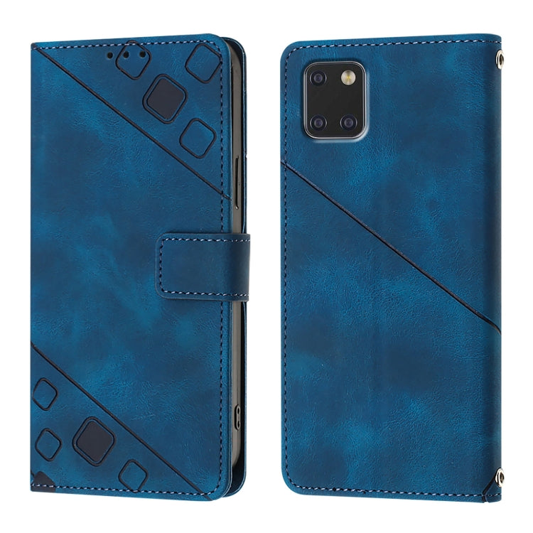 For Samsung Galaxy A81 / Note10 Lite Skin Feel Embossed Leather Phone Case