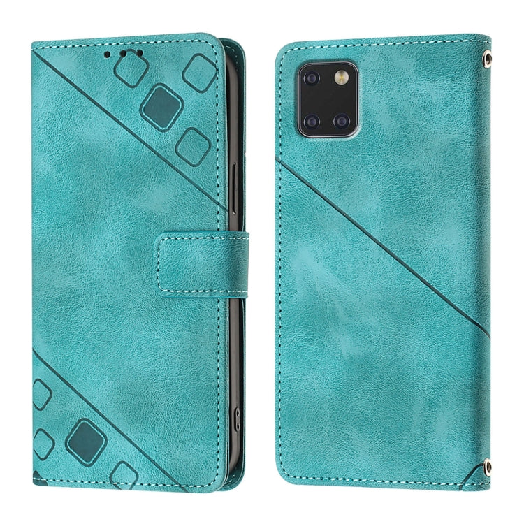 For Samsung Galaxy A81 / Note10 Lite Skin Feel Embossed Leather Phone Case