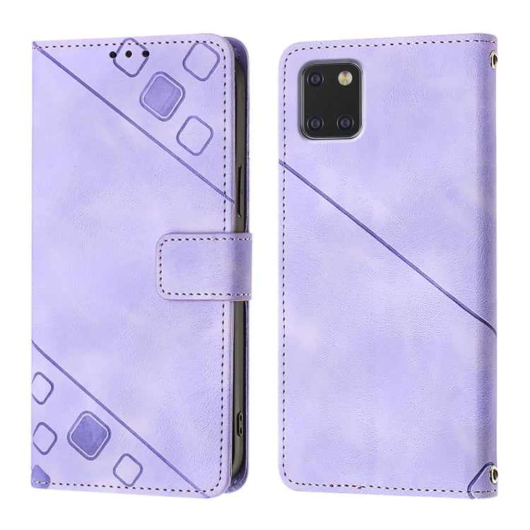 For Samsung Galaxy A81 / Note10 Lite Skin Feel Embossed Leather Phone Case