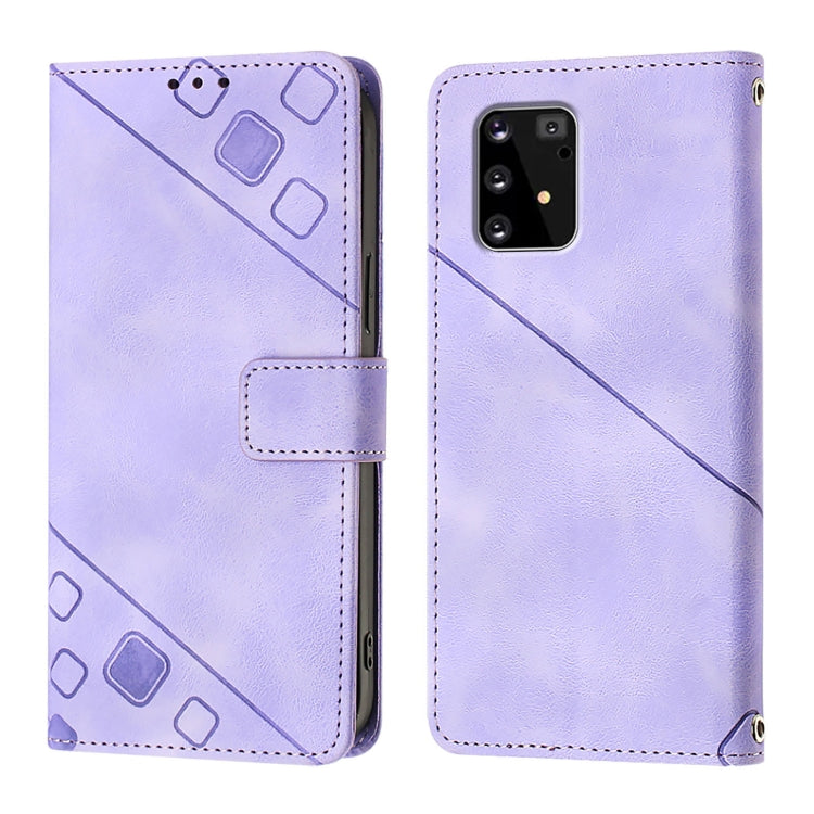 For Samsung Galaxy A91 / M80s / S10 Lite Skin Feel Embossed Leather Phone Case
