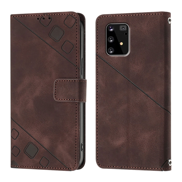 For Samsung Galaxy A91 / M80s / S10 Lite Skin Feel Embossed Leather Phone Case