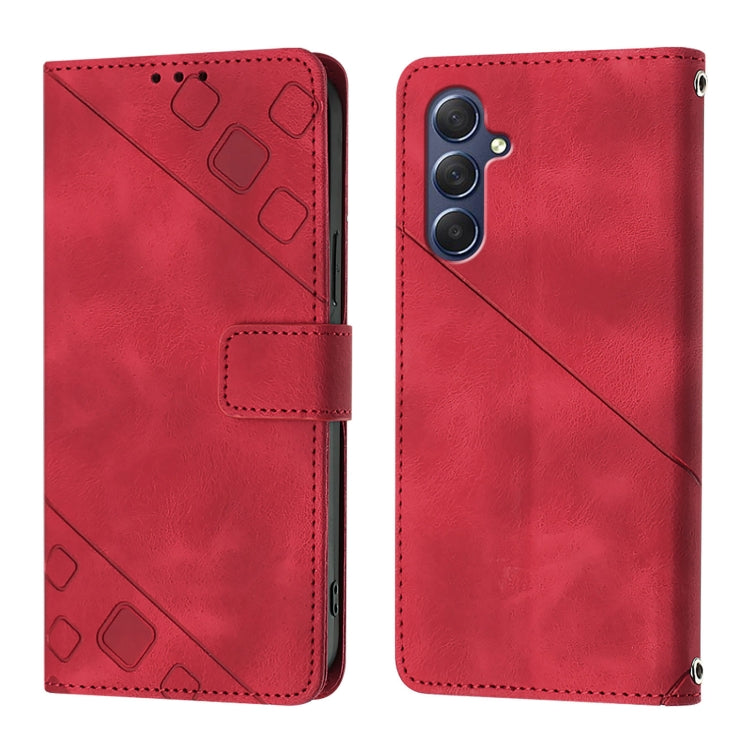 For Samsung Galaxy F54 5G / M54 5G Global Skin Feel Embossed Leather Phone Case