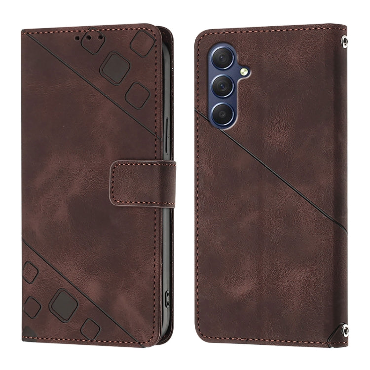 For Samsung Galaxy F54 5G / M54 5G Global Skin Feel Embossed Leather Phone Case