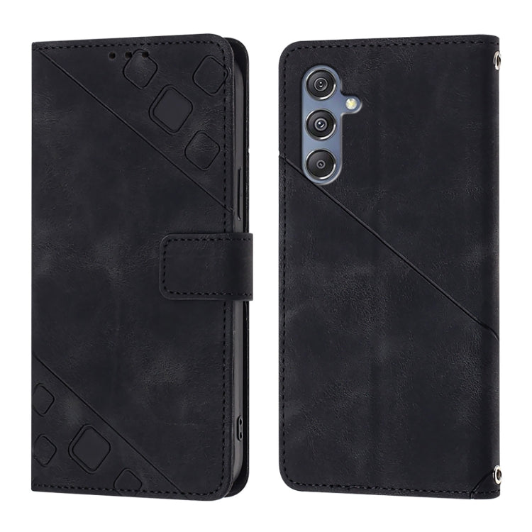 For Samsung Galaxy M34 5G / F34 5G Skin Feel Embossed Leather Phone Case