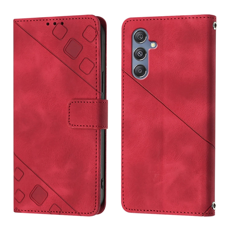 For Samsung Galaxy M34 5G / F34 5G Skin Feel Embossed Leather Phone Case