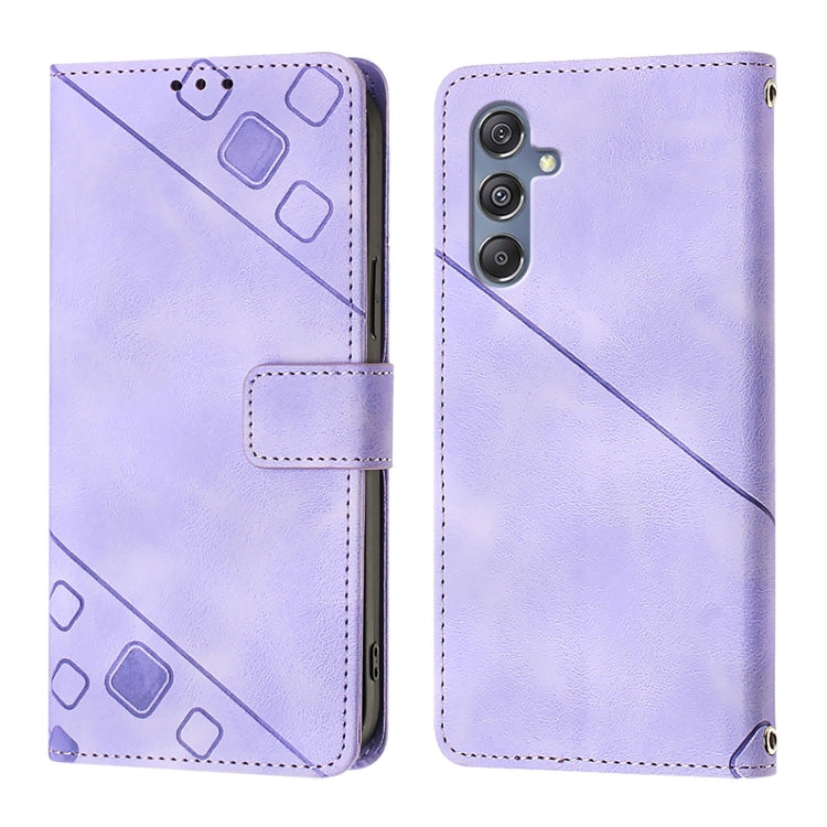 For Samsung Galaxy M34 5G / F34 5G Skin Feel Embossed Leather Phone Case