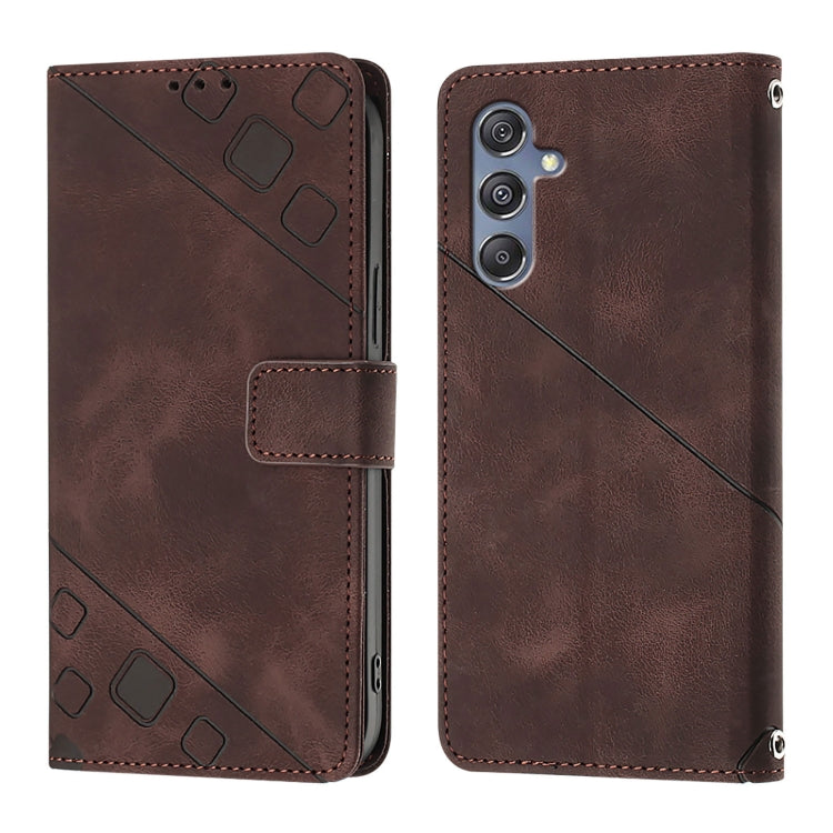 For Samsung Galaxy M34 5G / F34 5G Skin Feel Embossed Leather Phone Case