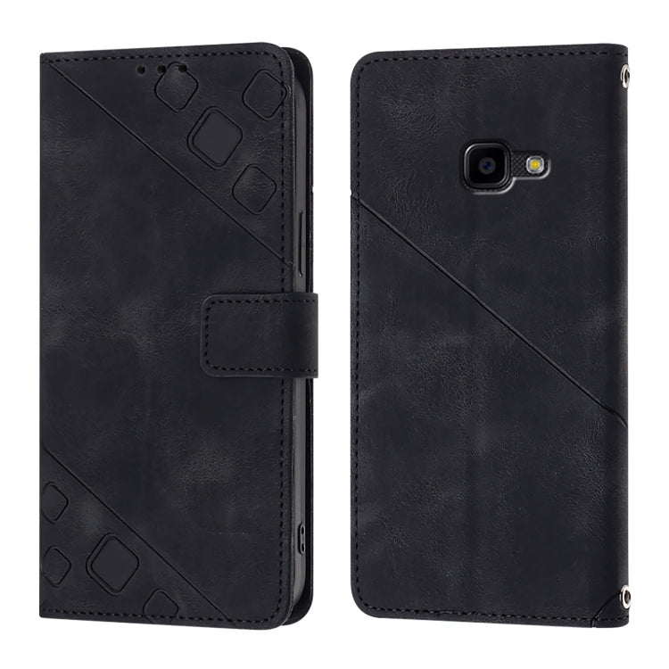 For Samsung Galaxy Xcover 4s Skin Feel Embossed Leather Phone Case