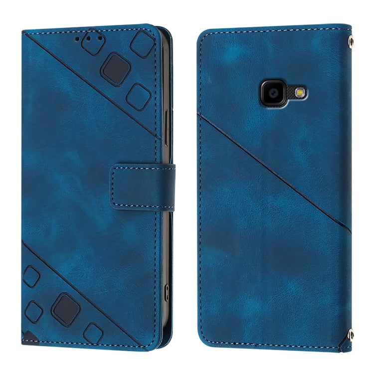 For Samsung Galaxy Xcover 4s Skin Feel Embossed Leather Phone Case
