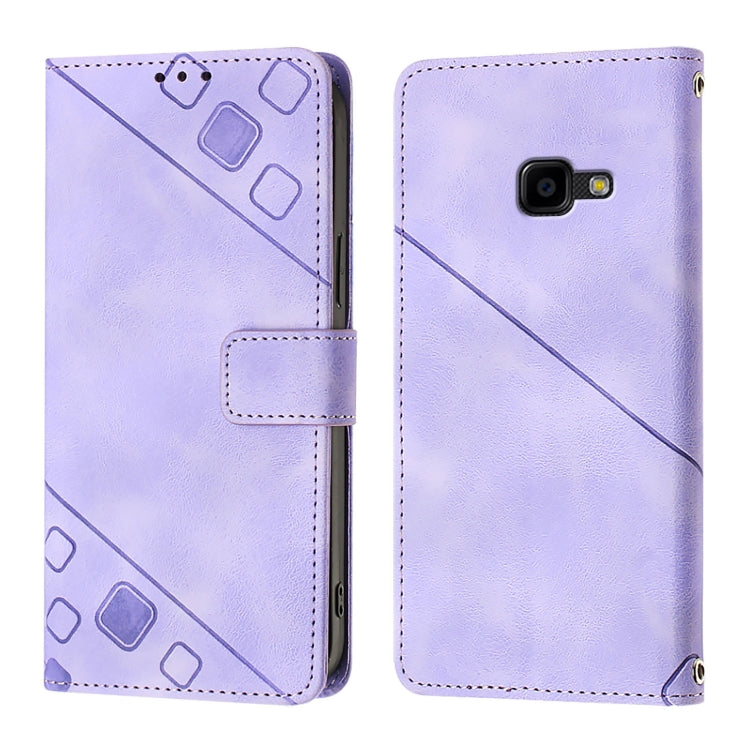 For Samsung Galaxy Xcover 4s Skin Feel Embossed Leather Phone Case