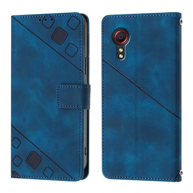 For Samsung Galaxy Xcover 5 Skin Feel Embossed Leather Phone Case