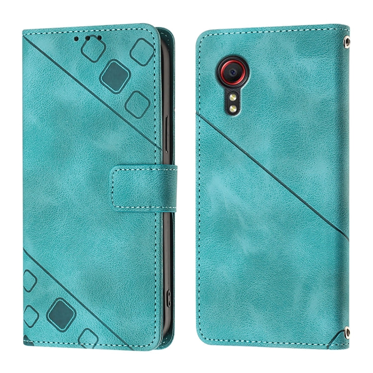 For Samsung Galaxy Xcover 5 Skin Feel Embossed Leather Phone Case
