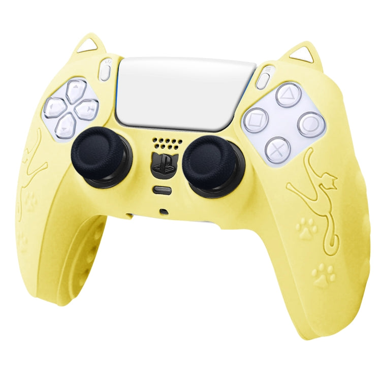 For Sony PS5 Cat Ear Shape Gamepad Silicone Protective Case