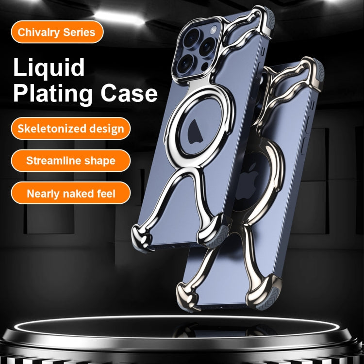 For iPhone 14 Pro Liquid Plating PC Hollow MagSafe Phone Case