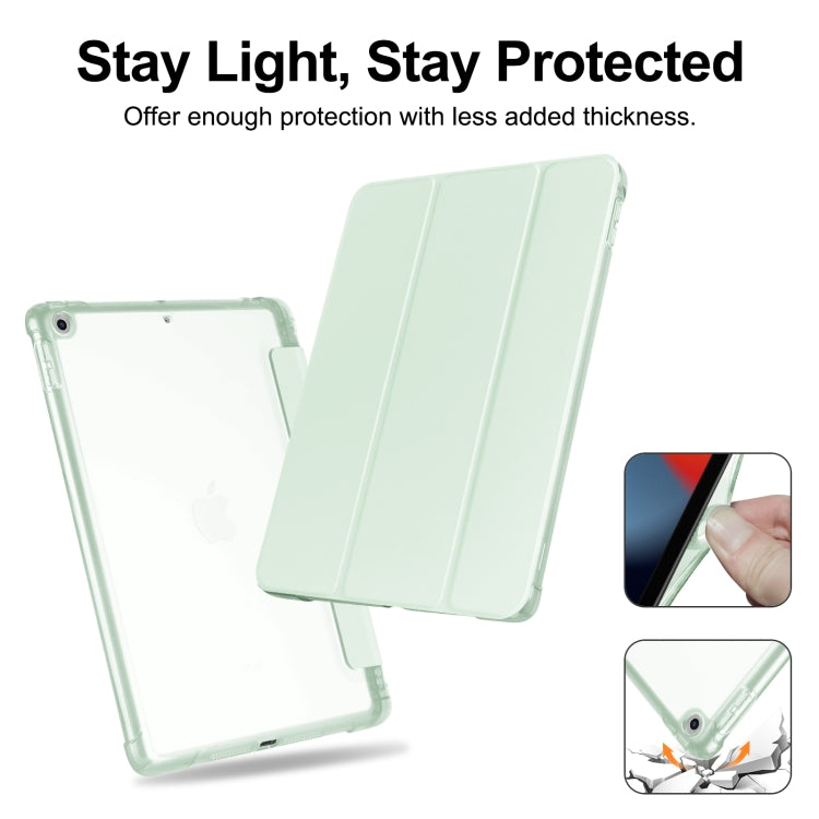 For iPad 10.2 2021 / 2020 / 2019 Tri-fold Holder TPU Cover Frosted Leather Smart Tablet Case withh Pen Slot