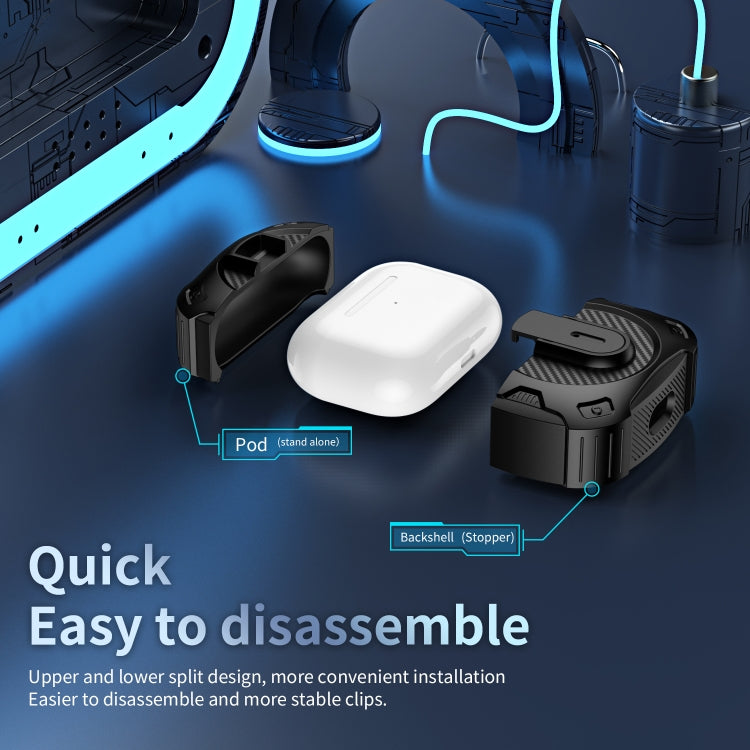 For AirPods Pro 2 Lock Shockproof Bluetooth Earphone Protective Case