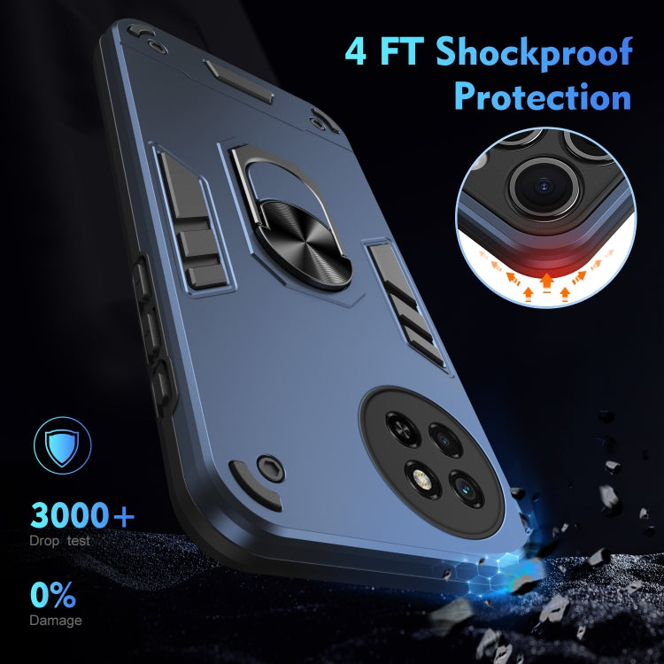 For itel S23 Shockproof Metal Ring Holder Phone Case