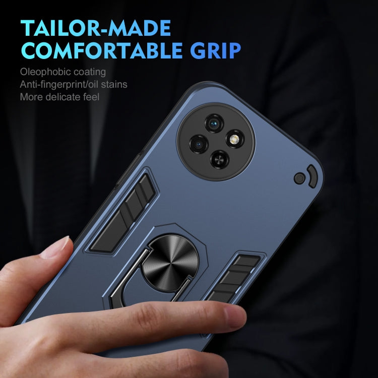 For itel S23 Shockproof Metal Ring Holder Phone Case