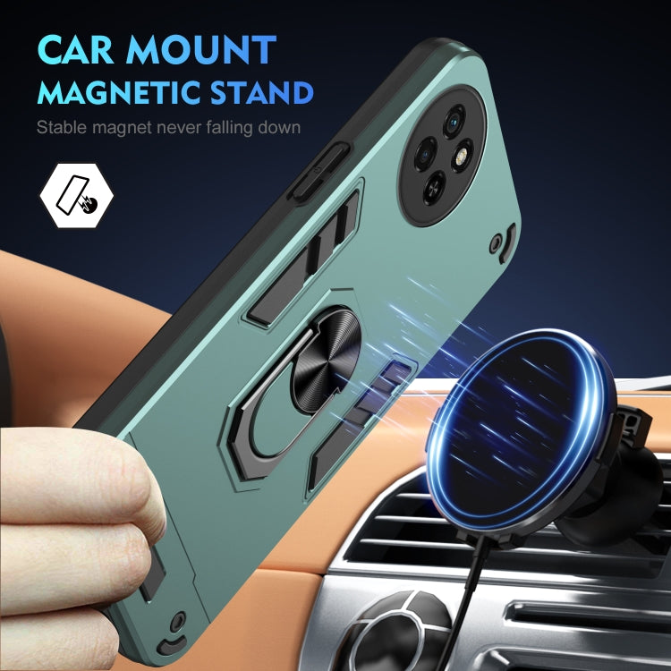 For itel S23 Shockproof Metal Ring Holder Phone Case