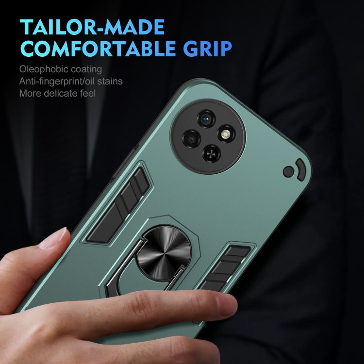For itel S23 Shockproof Metal Ring Holder Phone Case