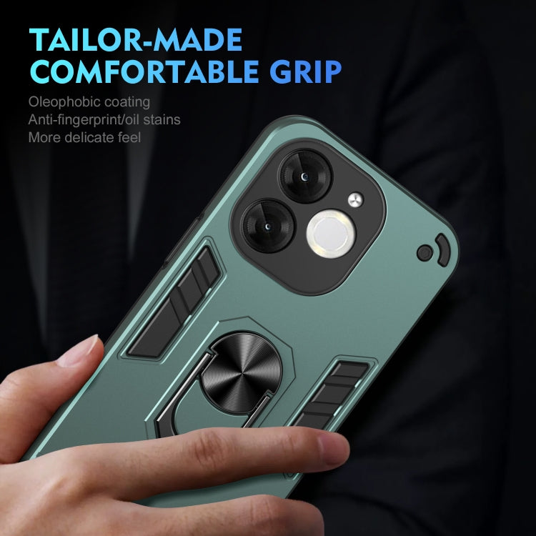 For itel A80 Shockproof Metal Ring Holder Phone Case