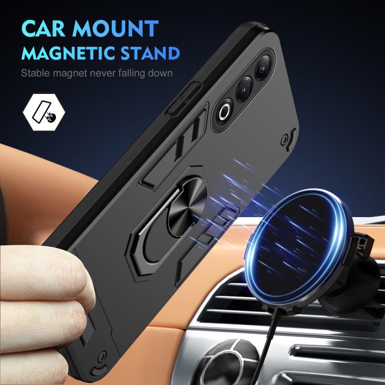 For itel S25 Shockproof Metal Ring Holder Phone Case