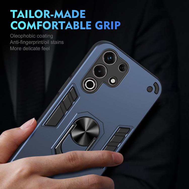 For itel S25 Ultra Shockproof Metal Ring Holder Phone Case