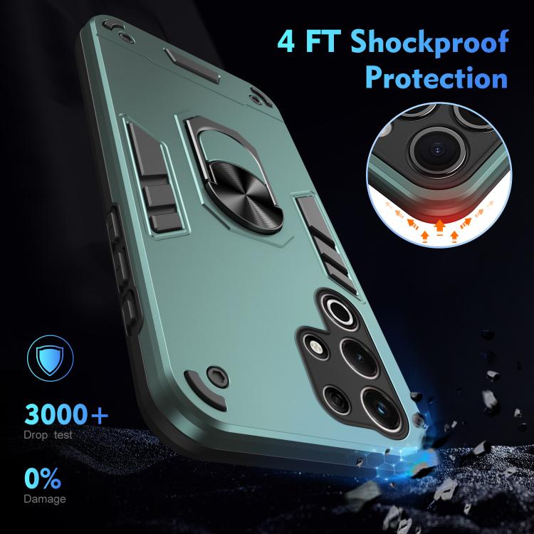 For itel S25 Ultra Shockproof Metal Ring Holder Phone Case