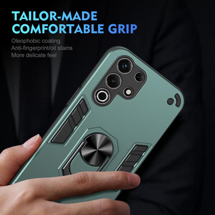 For itel S25 Ultra Shockproof Metal Ring Holder Phone Case