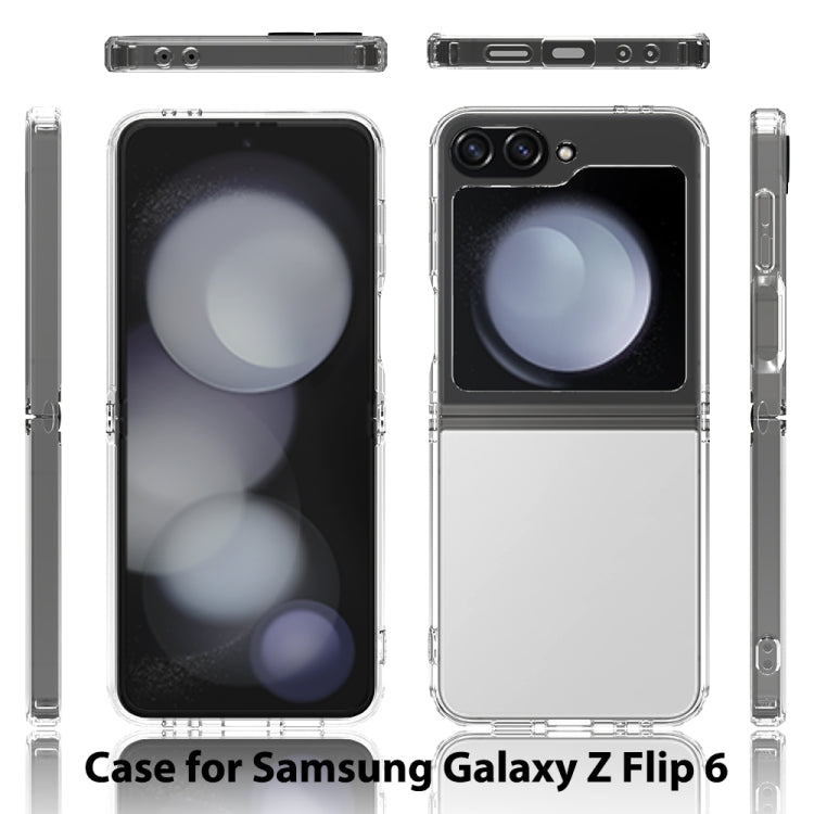For Samsung Galaxy Z Flip6 Scratchproof Acrylic TPU Phone Case - Transparent